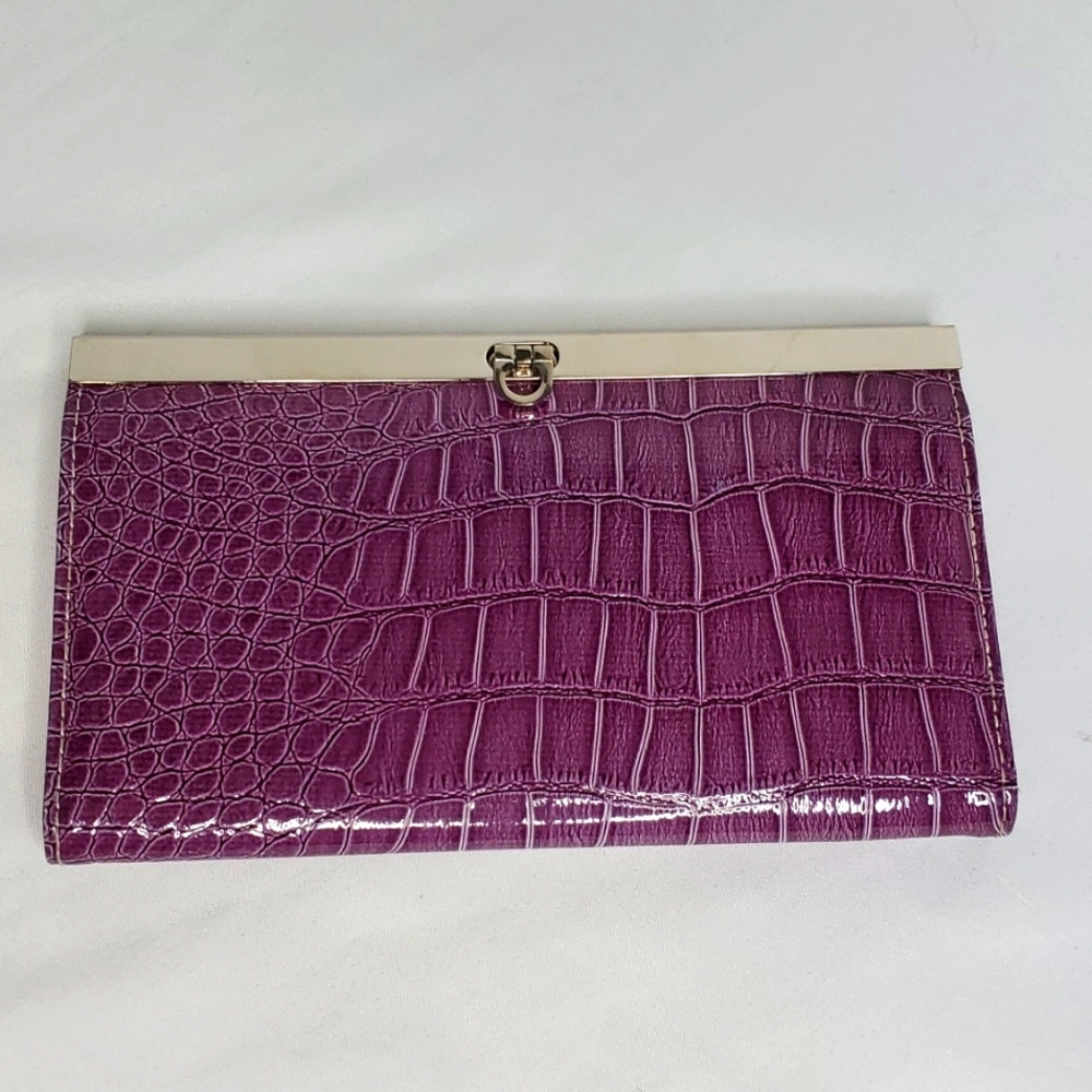 Purple Alligator Skin Wallet